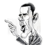 Obama. Crayons et feutres